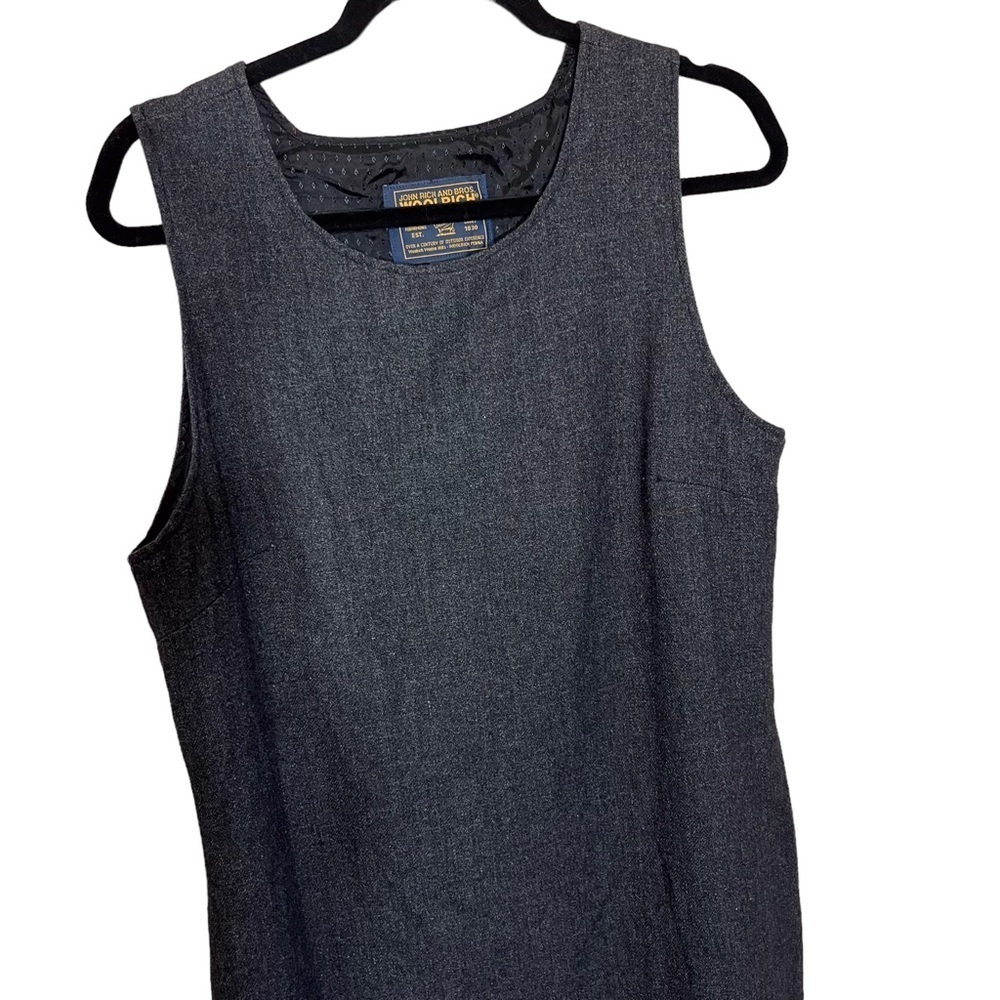 Vintage Woolrich medium charcoal gray shift dress - Picture 8 of 16